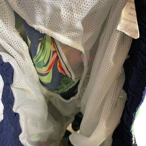 Island Haze Swim Shorts Trunks Mens XL Multicolored Tropical Drawstring Swimwear - Picture 11 of 11